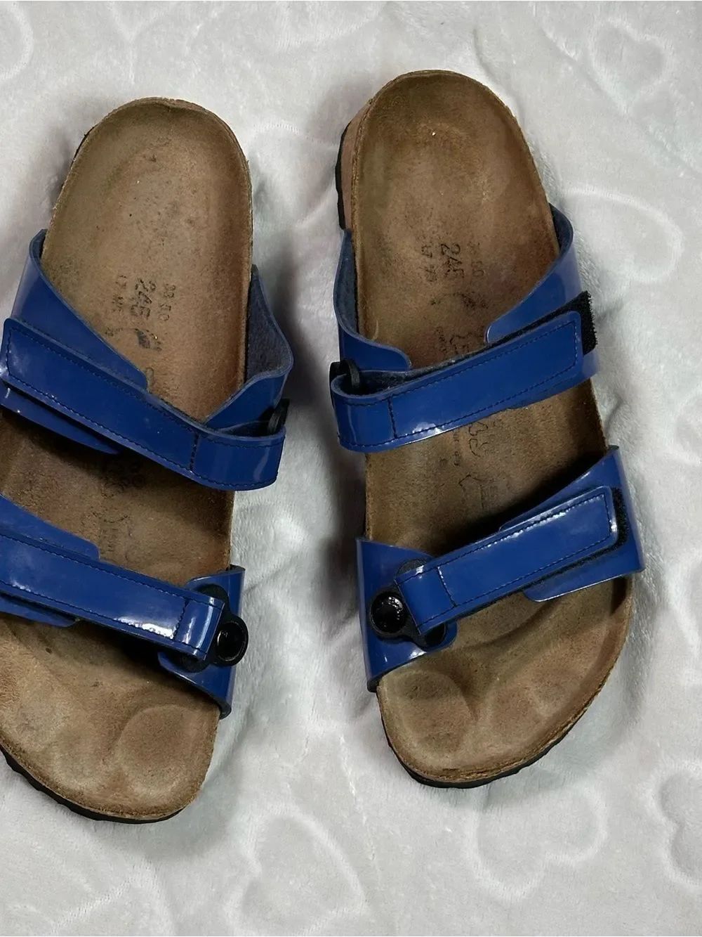 Big kids Blue Adjustable Strap Sandals